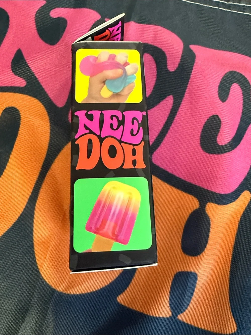 Needoh Nice-Sicle Soft Squishy Popsicle Toy - Pink & Orange
